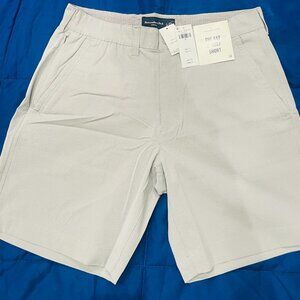 (NEW) Abercrombie & Fitch Men’s 8” Golf Shorts -Light Gray New with tags